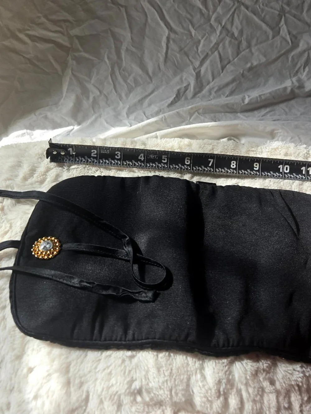Lancome Black Trifold Satin Cosmetic Case Bag Smart Classy Gently Used Hepburn